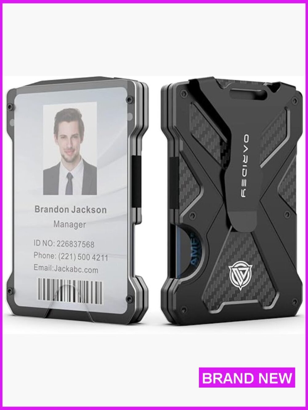 Ultra-Thin Aluminum Money Clip Wallet RFID Blocking Minimalist Slim Design